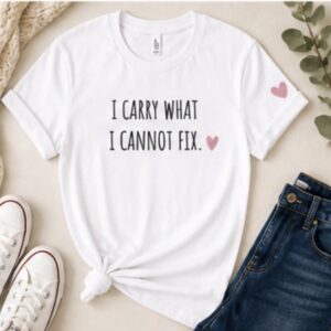 I Carry What I Cannot Fix. Caregiver T-Shirt